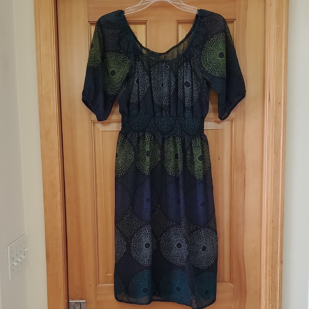Mossimo Black Multicolor Lined Women's Dress sz s